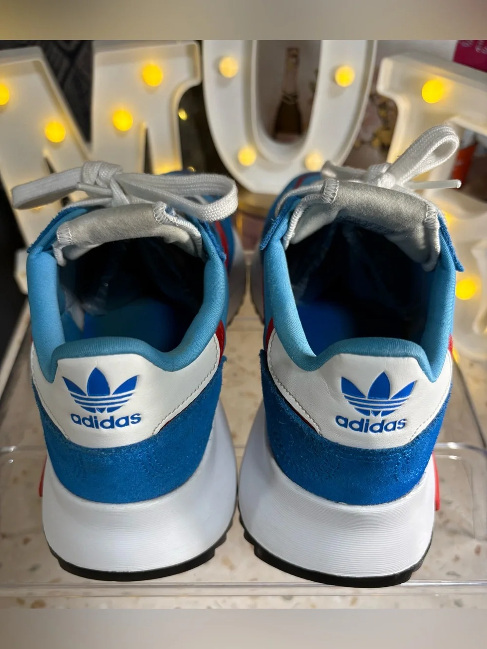 adidas Originals Retropy F2 J Blue Red Men 7 Women 8.5 - Youth Sneaker GZ0859